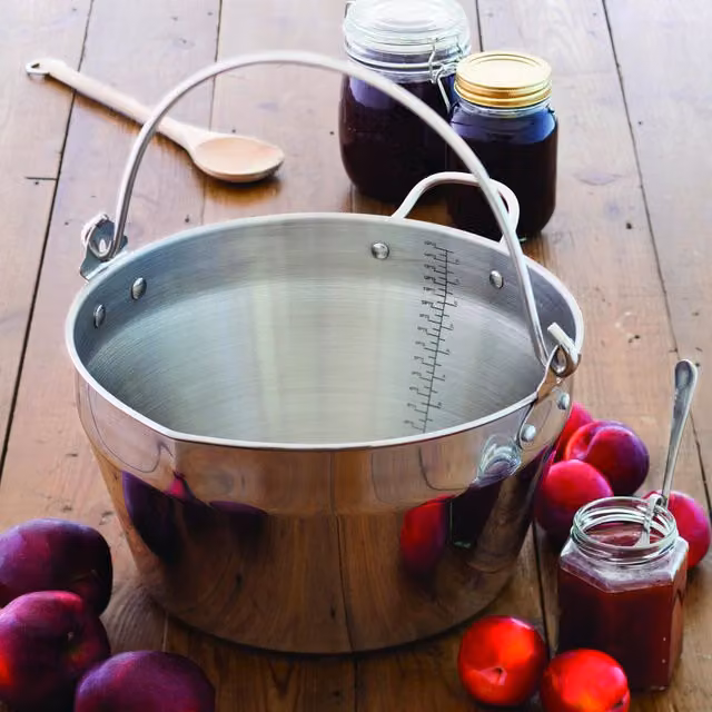 KitchenCraft Stainless Steel Maslin Preserving Pot with Handle, 9 l, Silver