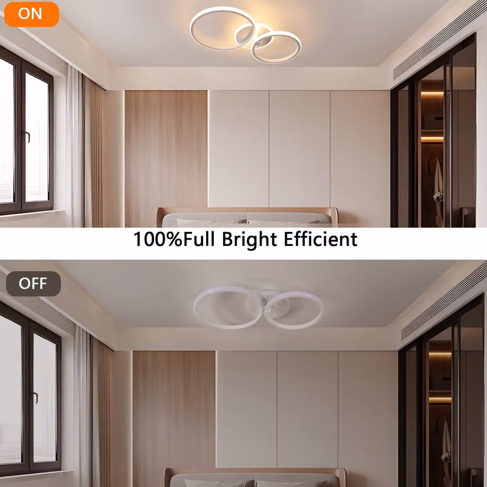 COMELY Modern Round LED Ceiling Light, 42W, White, 3000K Warm White – 4