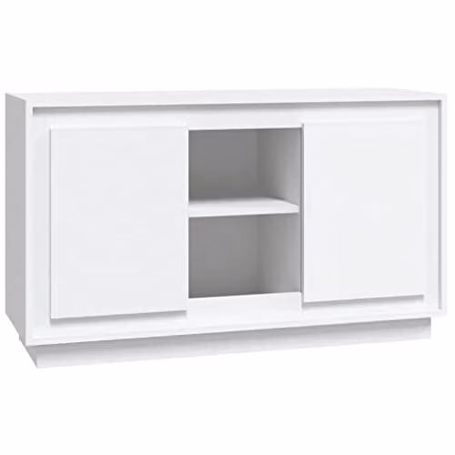 vidaXL Modern White Sideboard in Engineered Wood W/D/H: 102 x 35 x 60 cm