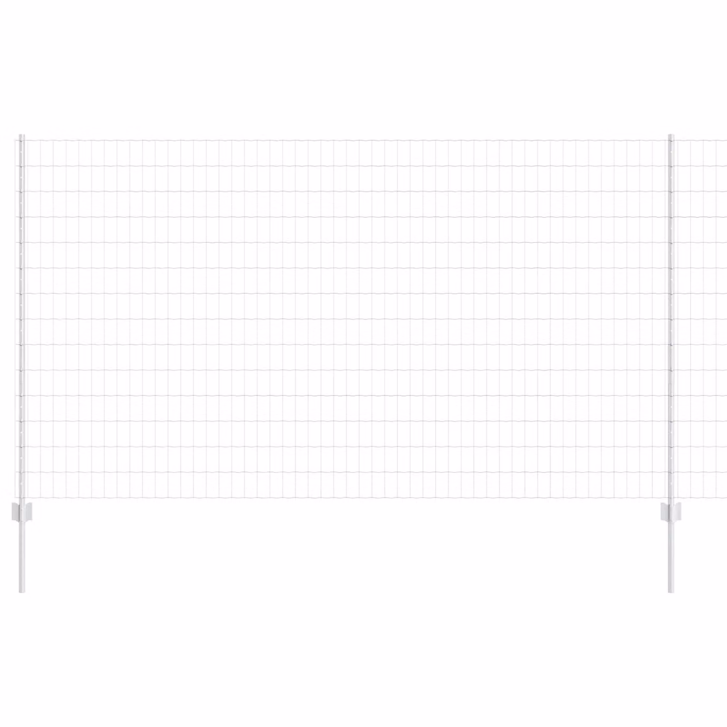 Berkfield Home Euro Fence with 10 U Posts, Silver Galvanised Steel, W: 10 m, H: 1.8 m – 2