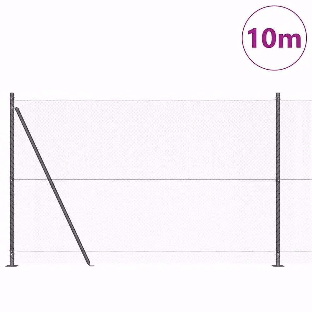 Berkfield Home Grey Hexagon Steel Fence, H: 160 cm x W: 10 m – 2