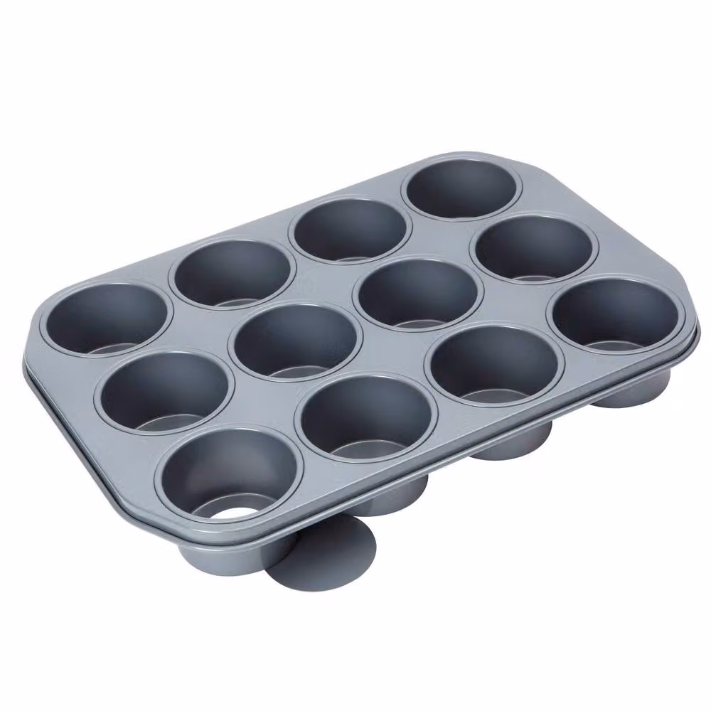 Dexam Non-Stick 12 Cup Dessert Pan with Loose Bases, Grey – 2