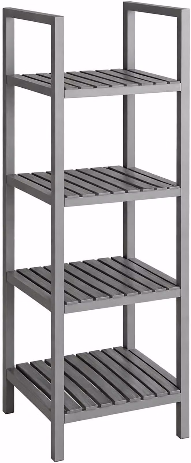 SAXONY Grey Freestanding Bathroom Cabinet with 4 Shelves, H 102 x W 30 x D 30 cm – 4
