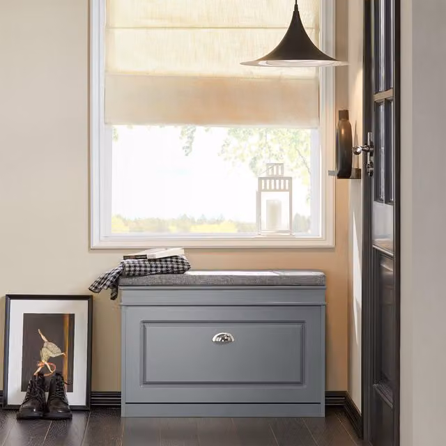 SoBuy Modern Shoe Cabinet with Flip-drawer in Grey