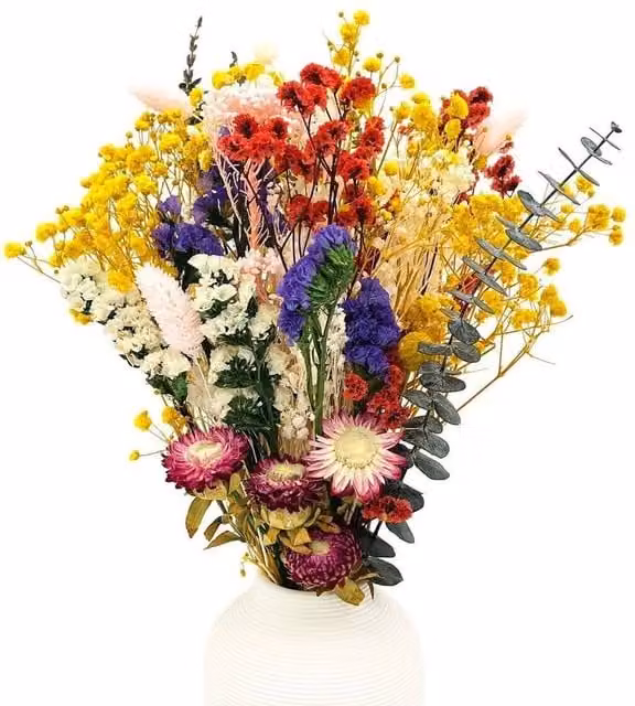 Havendro Mixed Colour Dried Flowers Bouquet for Home Decor, 30 cm