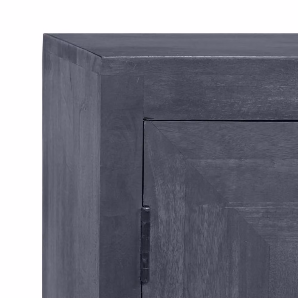 Berkfield Home Solid Mango Wood Sideboard in Grey, W/D/H: 60 x 30 x 76 cm – 2