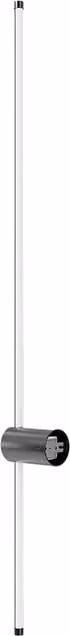 Livingandhome Black Modern Metal LED Wall Light with 360 Degree Rotatable Cylinder Design and Warm White Light, 100 cm