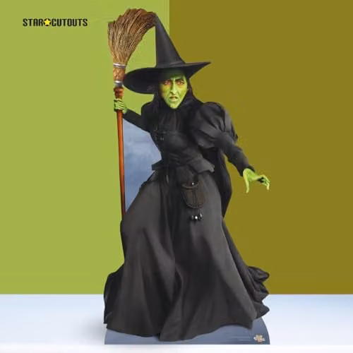 Star Cutouts SC4225 Wicked Witch of the West Lifesize Cardboard Cutout with Stand, Multicolour Wizard of Oz Villain Display – 4