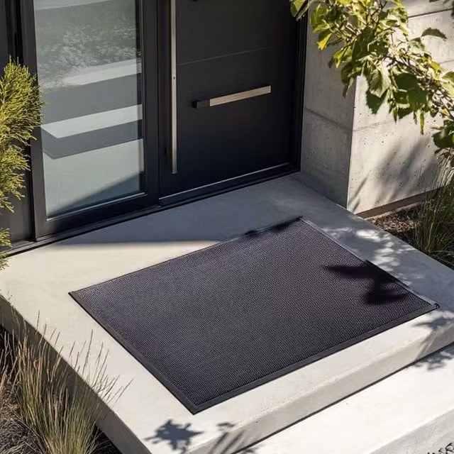 Nicoman Black Mesh Anti-Slip Dirt Trapping Entrance Doormat, W: 60 cm, D: 40 cm – 1