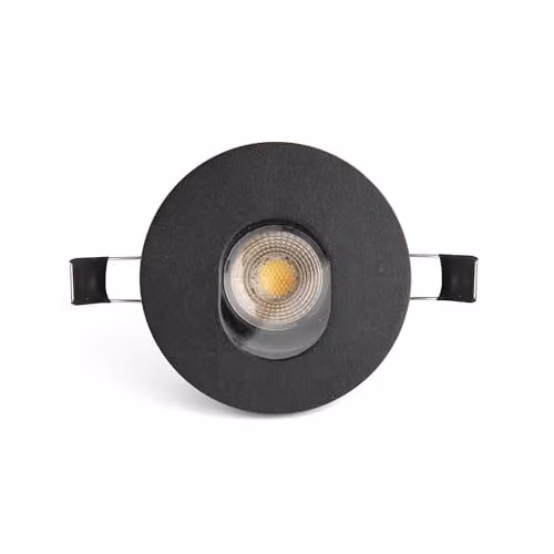 Netlighting Niva Round Adjustable Recessed Outdoor Downlight in Black with GU10 LED IP65 Rating