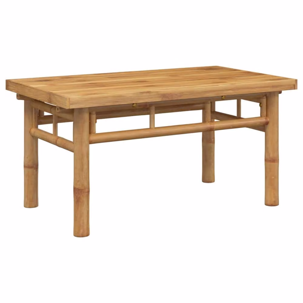 Berkfield Home Modern Bamboo Coffee Table in Brown, W: 70 cm, D: 40 cm, H: 35 cm – 2