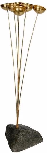 Woodstock Chimes Encore Brass Garden Bells Musical Sculpture in Gold