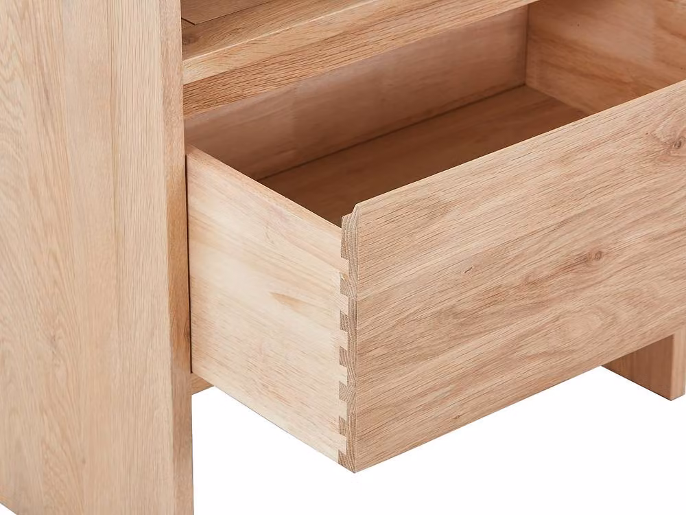 Vente-unique CAVIZO Solid Oak Vanity Unit in Light Oak – 4