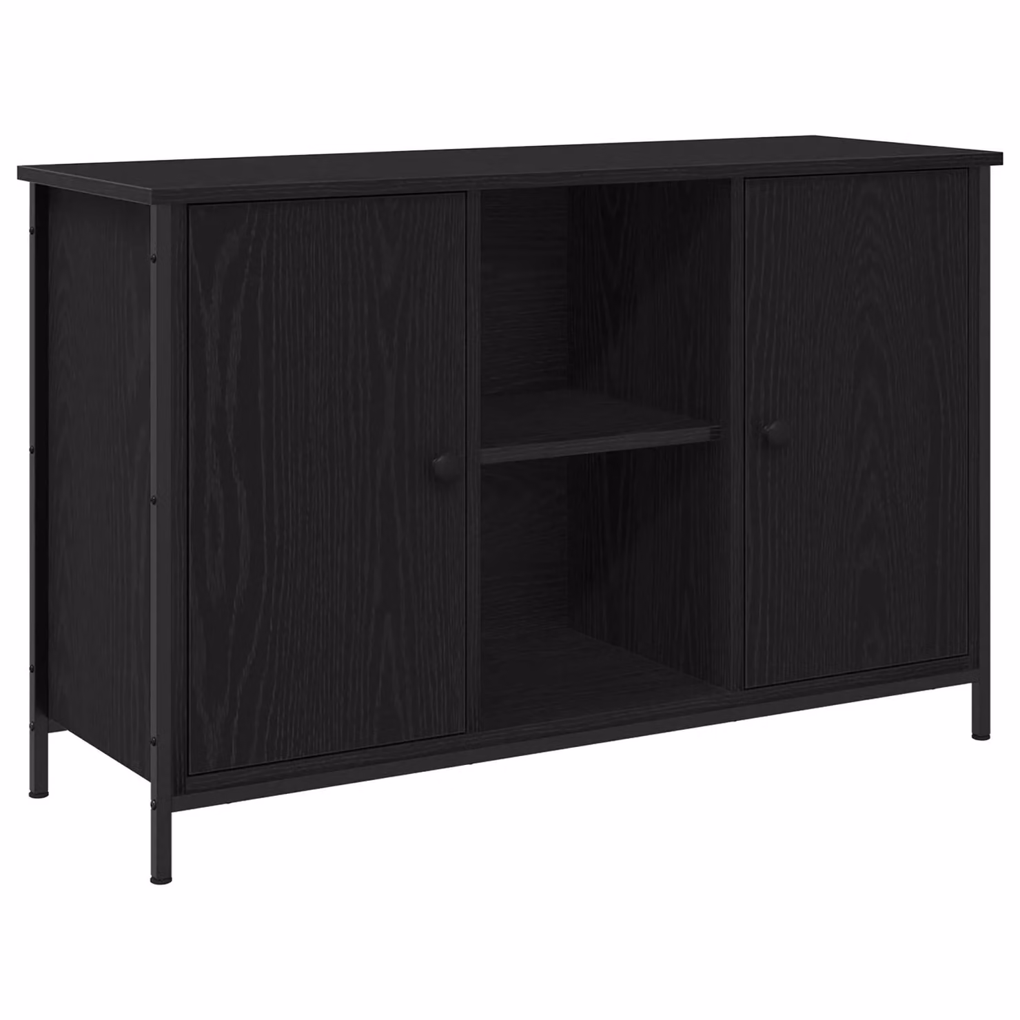 Berkfield Home Modern TV Cabinet in Black Oak, W/D/H: 101 x 35 x 65 cm – 2