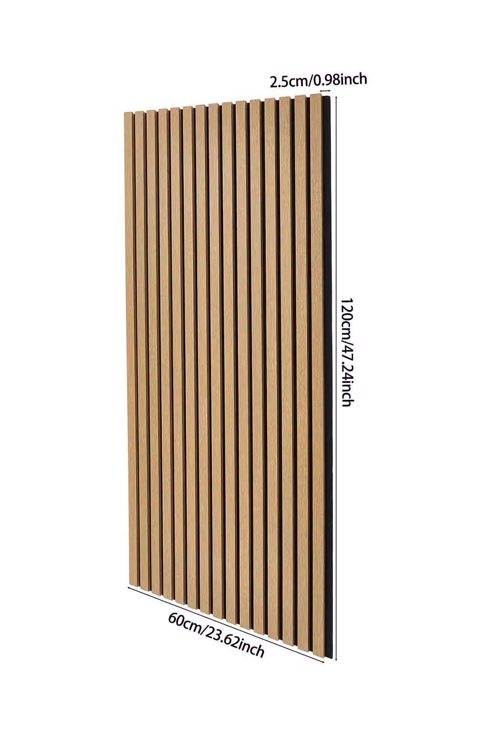 Living and Home Brown MDF Slat Wall Panel, W: 60 cm, H: 120 cm – 2