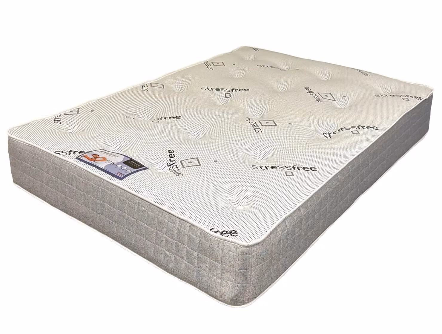 Knight Sleep Stressfree Semi Ortho Dual Sided Mattress in White, King Size, W/D/H: 180 x 200 cm – 3