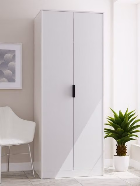Ready Assembled 2 U Fuji 2 Door Grey Wardrobe with Hinged Doors