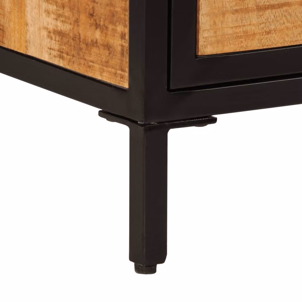 Berkfield Home Beautiful Bed Cabinet in Brown Solid Mango Wood, W/D/H: 40 x 30 x 52.5 cm – 7