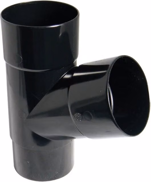 FloPlast Deepflow/Hi-Cap Downpipe Branch, 67.5 Degree, 80mm, Black