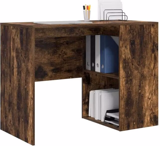 Berkfield Home Modern Writing Desk in Smoked Oak Brown – 1