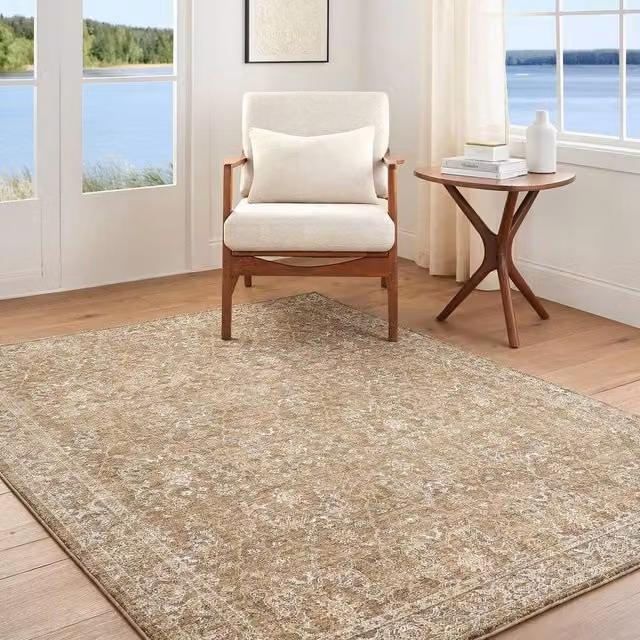 Livabliss Becki Owens Penny Vintage Boho Fringe Rug in Beige, W: 160 cm, D: 215 cm