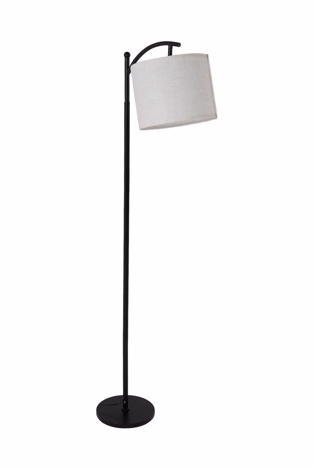 Living and Home Minimalist White Metal Floor Lamp with Foot Switch – 2
