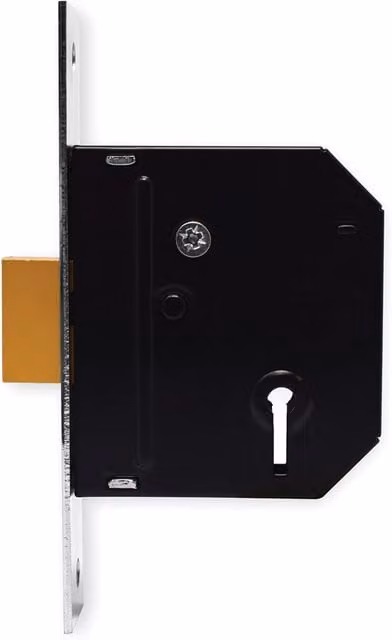 Yale Essentials 3 Lever Mortice Deadlock, 64 mm, Silver Chrome Finish