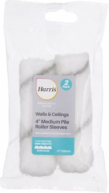 Harris Seriously Good Walls and Ceilings Refill Sleeves for Water Based Paint, White, Pack of 2