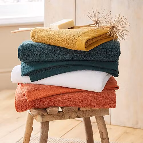 Drift Home Abode Ochre Cotton Bath Towel, W: 70 cm, H: 130 cm – 3