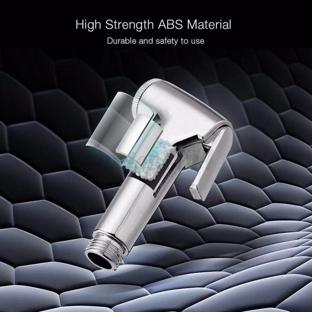 PAWNORA Handheld Bidet Sprayer Kit in Silver Chrome Stainless Steel – 3