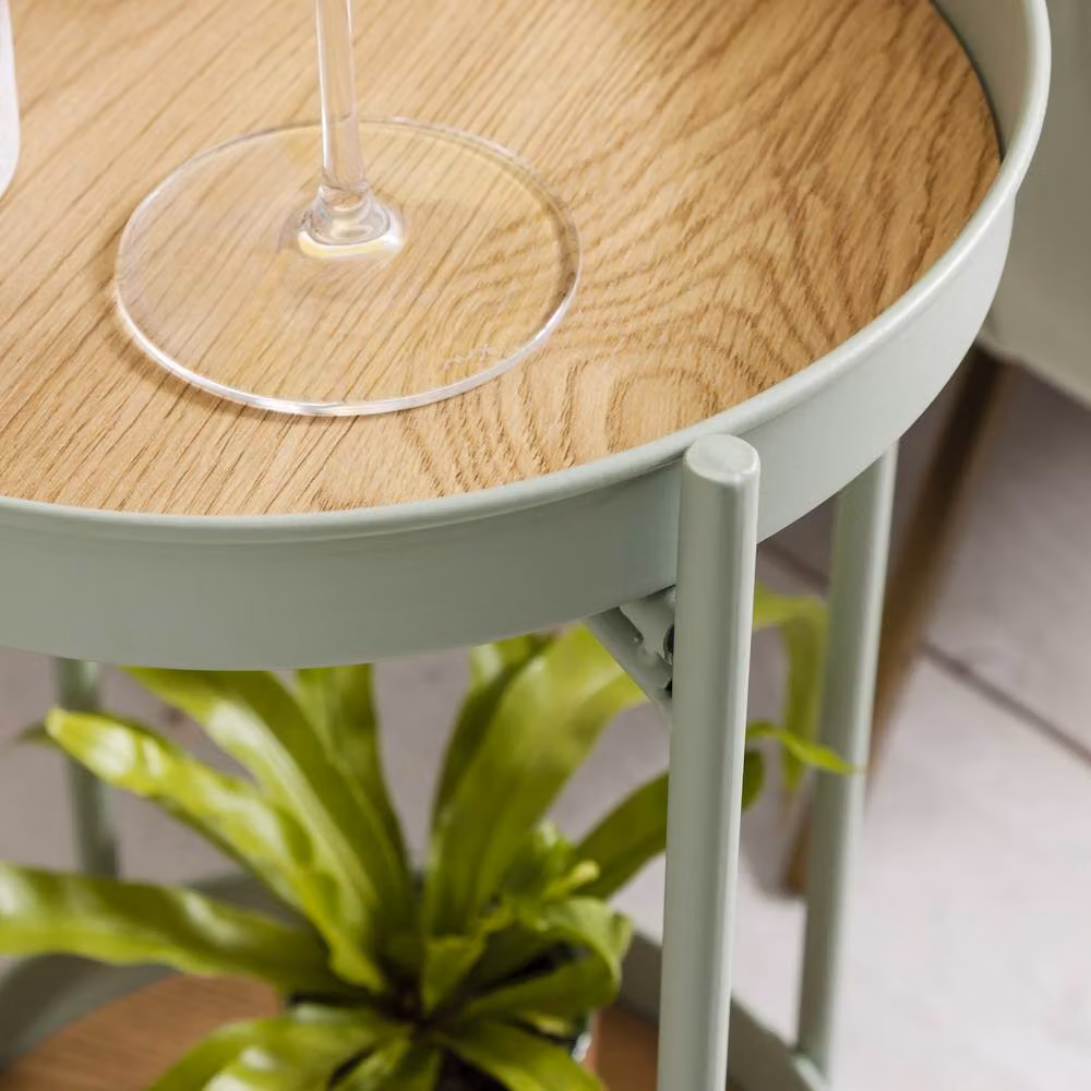 Nöa and Nani Solna Small Side Table in Green Pine Wood – 2