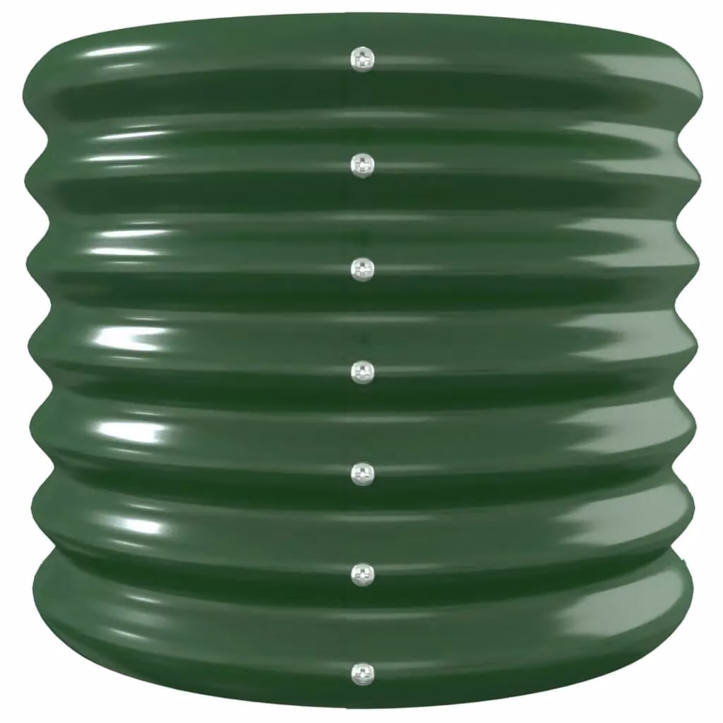 Berkfield Home Garden Raised Bed in Green Powder-coated Steel, W: 260 cm, D: 40 cm, H: 36 cm – 3