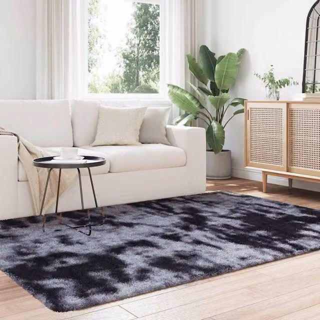 Berkfield Home NAVARRA Shaggy High Pile Rug, Dark Grey, W: 130 cm, D: 200 cm