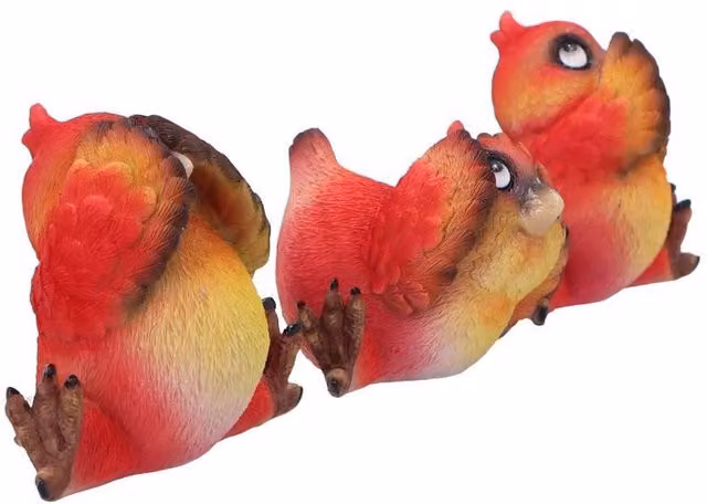 Nemesis Now Comical Three Wise Bird Figurines, Multicolour, H 8 cm