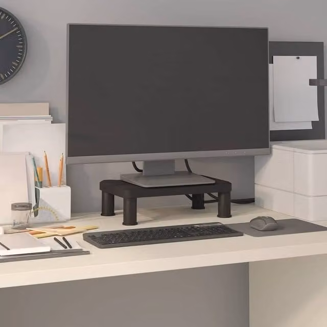 Berkfield Home Monitor Stand in Black, W/D/H: 38 x 24 x 10.5 cm – 1