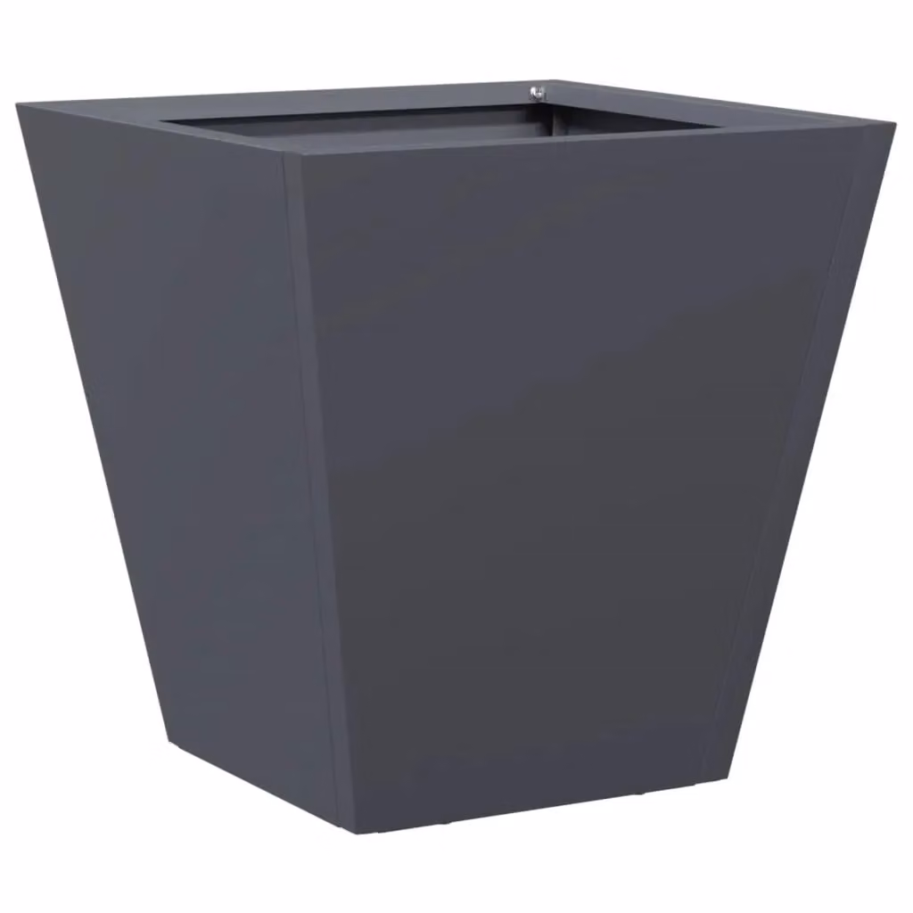 Berkfield Home Steel Garden Planter Tub in Anthracite and Black, W/D/H: 30 x 30 x 30 cm – 2