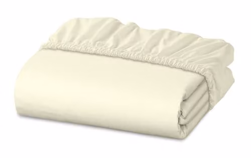 Snug City Cream Polycotton Plain Dyed Extra Deep Small Double Fitted Sheet, W/D/H: 120 x 200 x 25 cm – 2