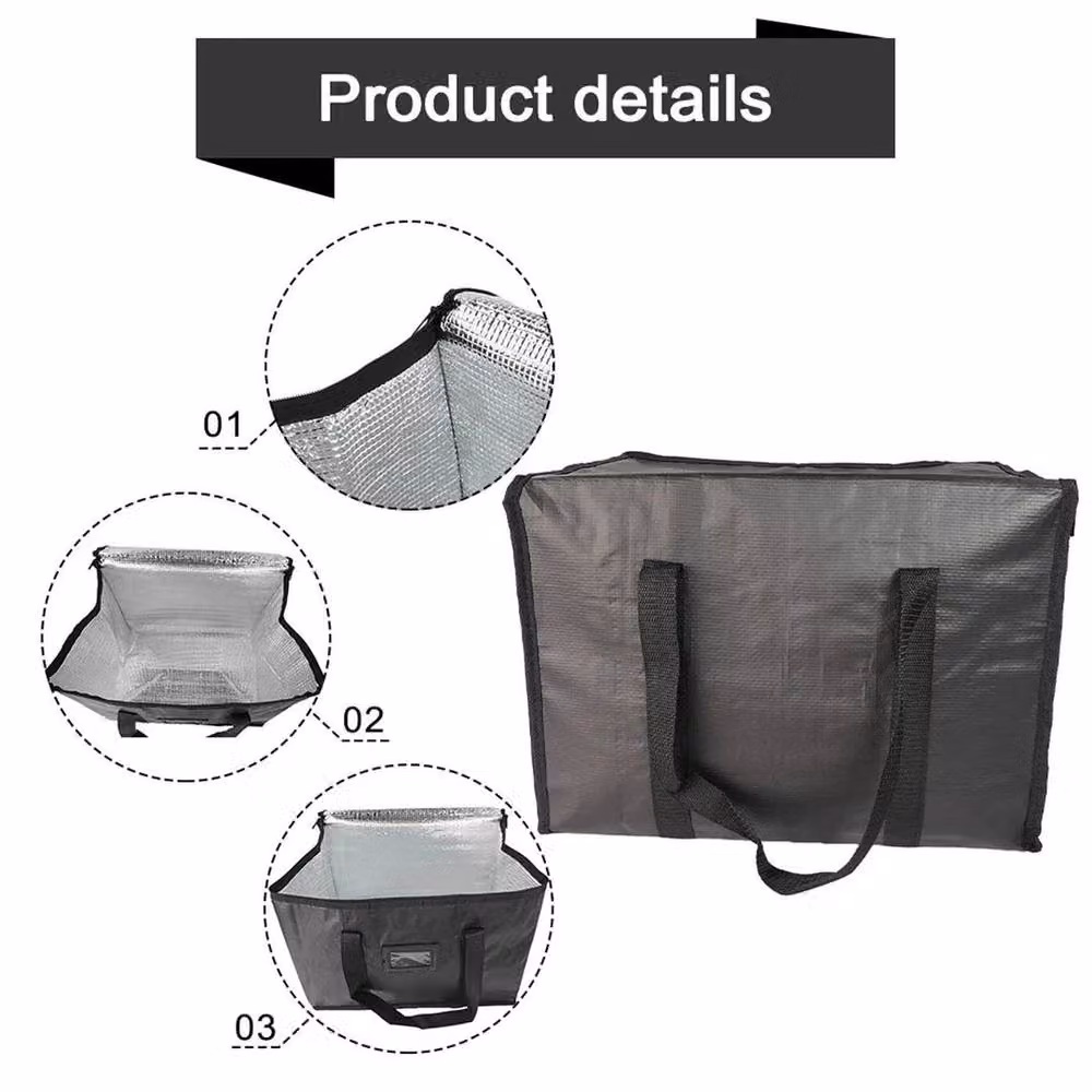 SPETLEK 50L Insulated Food Delivery Thermal Bag in Black, W: 100 cm, D: 60 cm, H: 60 cm – 2