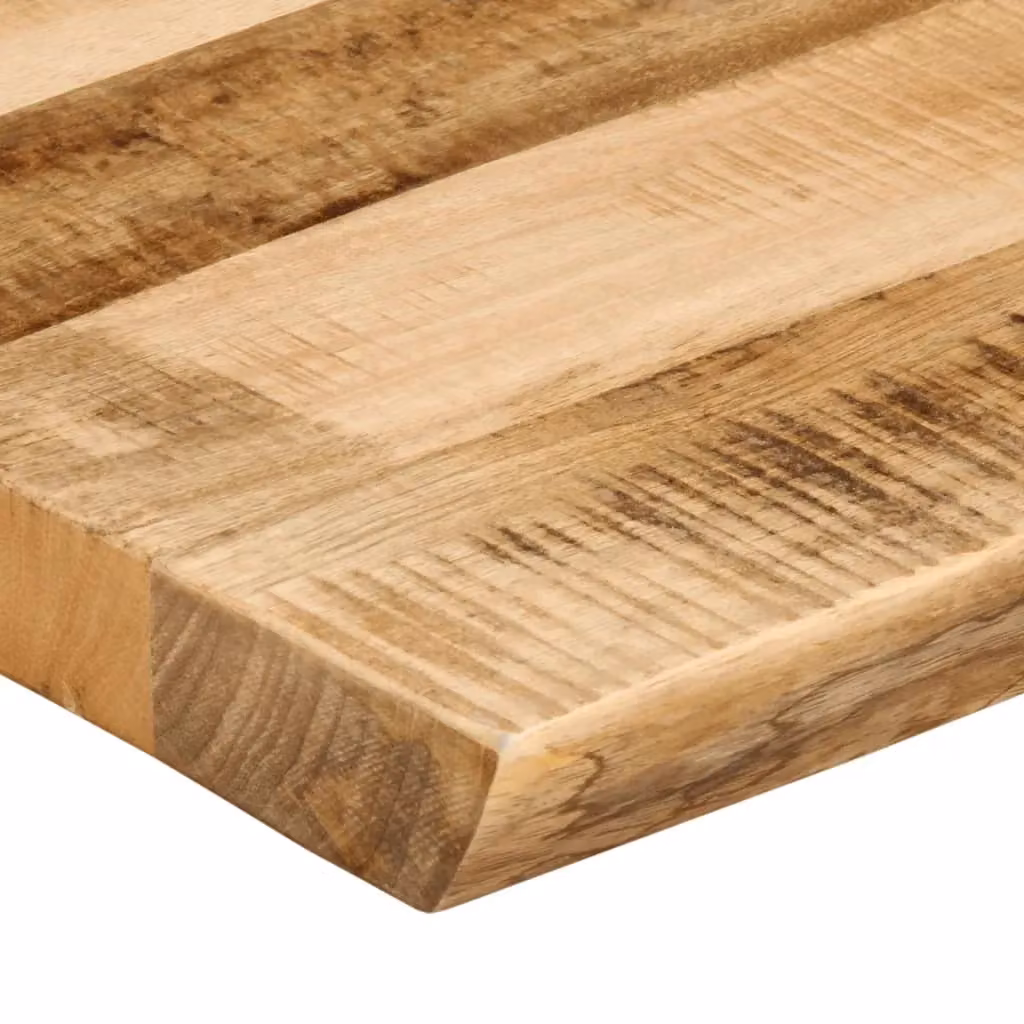 Berkfield Home Solid Wood Live Edge Mango Table Top, Brown, W: 90 cm, D: 40 cm, H: 2.5 cm – 3