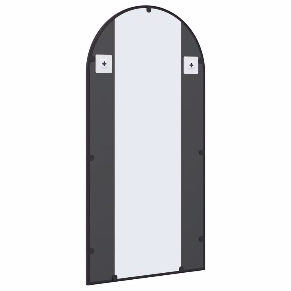 Berkfield Home Minimalist Black Metal and Glass Wall Mirror W: 50 cm, H: 100 cm – 3