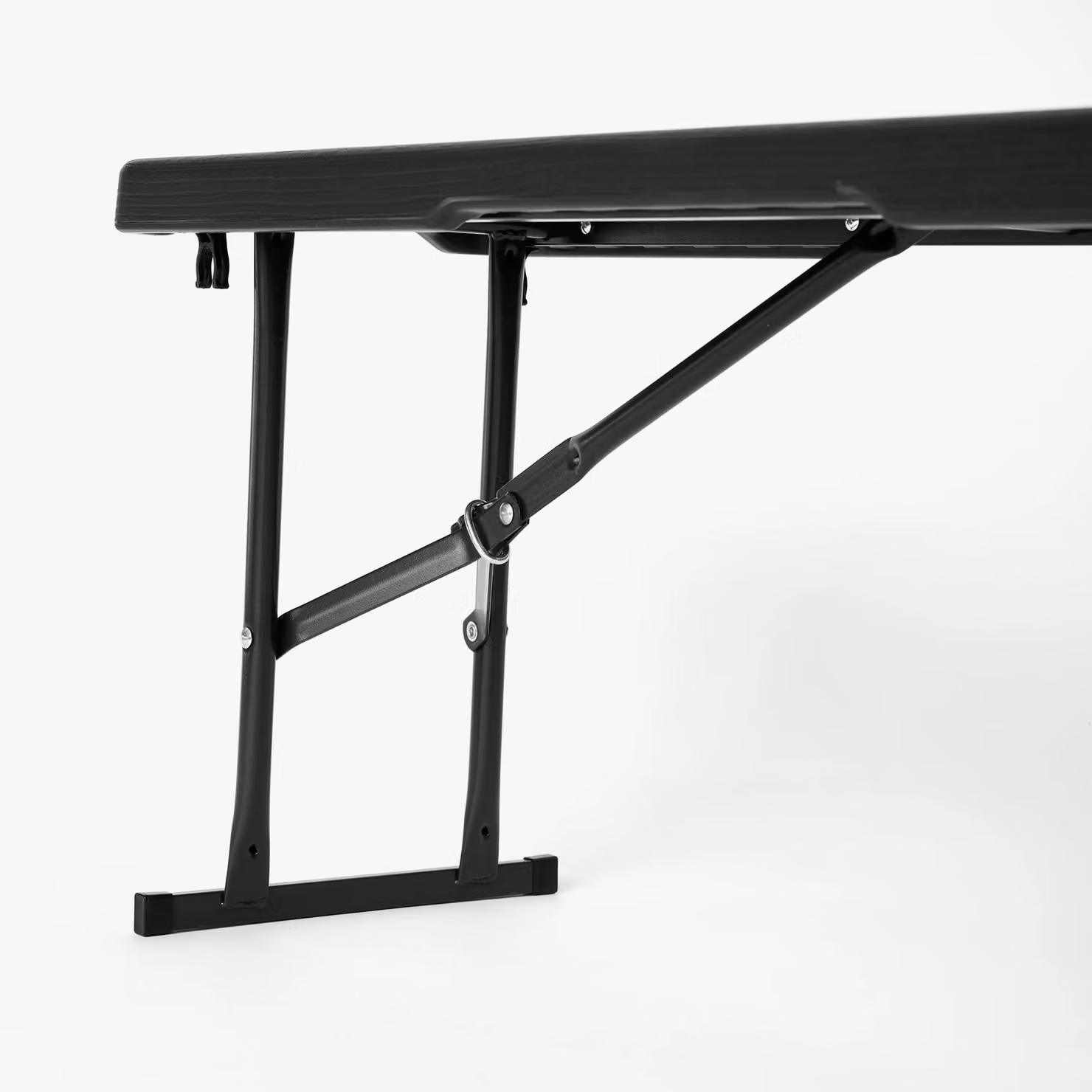 Novecrafto Portable Folding Bench Seat in Black, W/D/H: 182.88 x 28.0 x 43.0 cm – 3