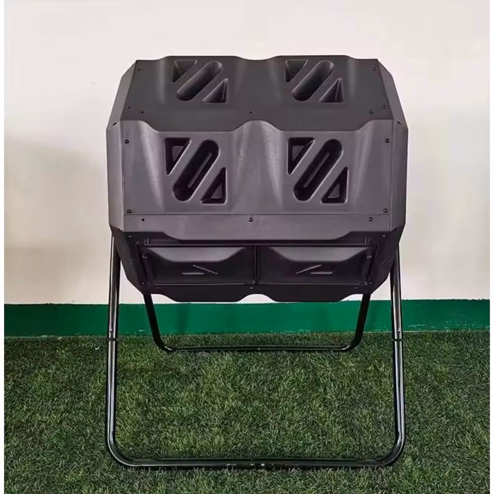 FLAVORA 160L Dual Chamber Composter Tumbler Bin in Black – 6