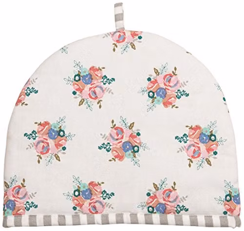 Orsina Tea Cosy in Vintage Floral Print, White, Grey and Multicolour