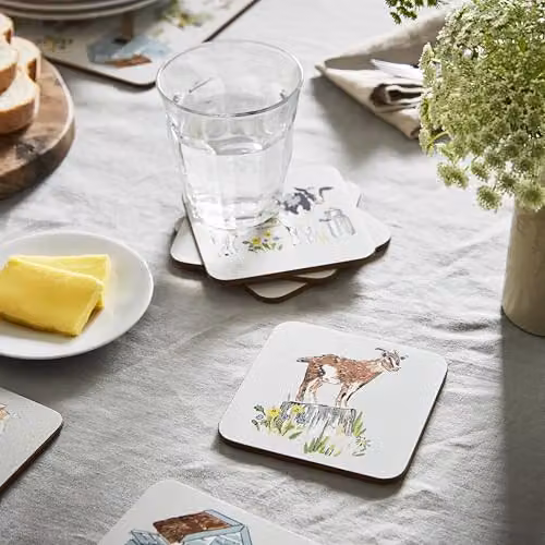 Ulster Weavers Portman Farm Animal Print Cork Placemats, Set of 4, Grey, W/D/H: 29 x 21 x 0.5 cm – 3