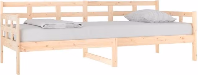 Berkfield Home Beautiful Day Bed in Natural Solid Pine Wood W/D/H: 200 x 80 x 69.5 cm – 1