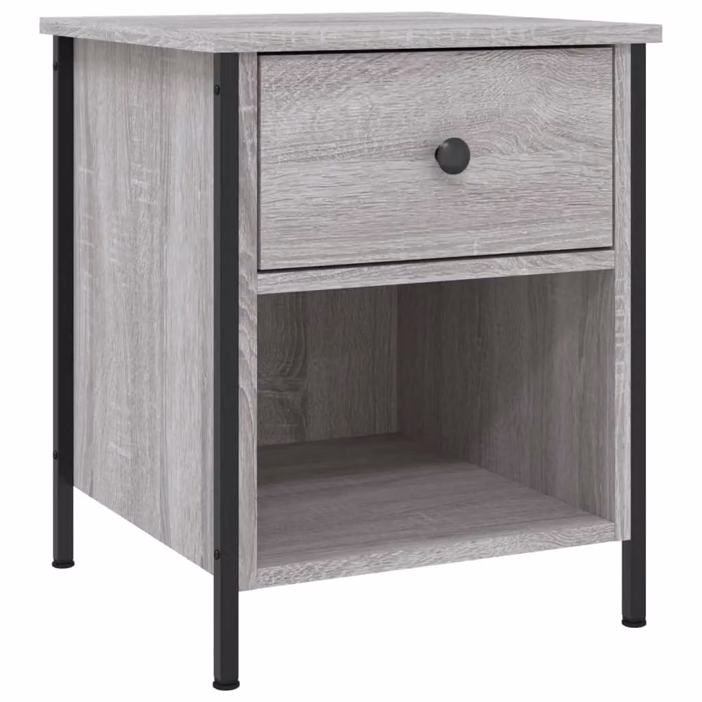 Berkfield Home Grey Sonoma Bedside Cabinet W: 40 cm, D: 42 cm, H: 50 cm – 2