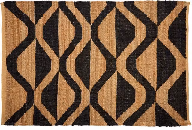 Orsina Bosie Round Woven Hemp and Jute Rug in Brown, Diameter: 100 cm