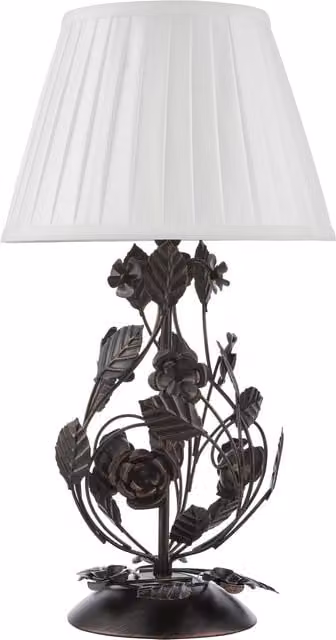 Dar Lighting PRI4254 Vintage Metal Tabletop Lamp in Black and Bronze with E27 Socket