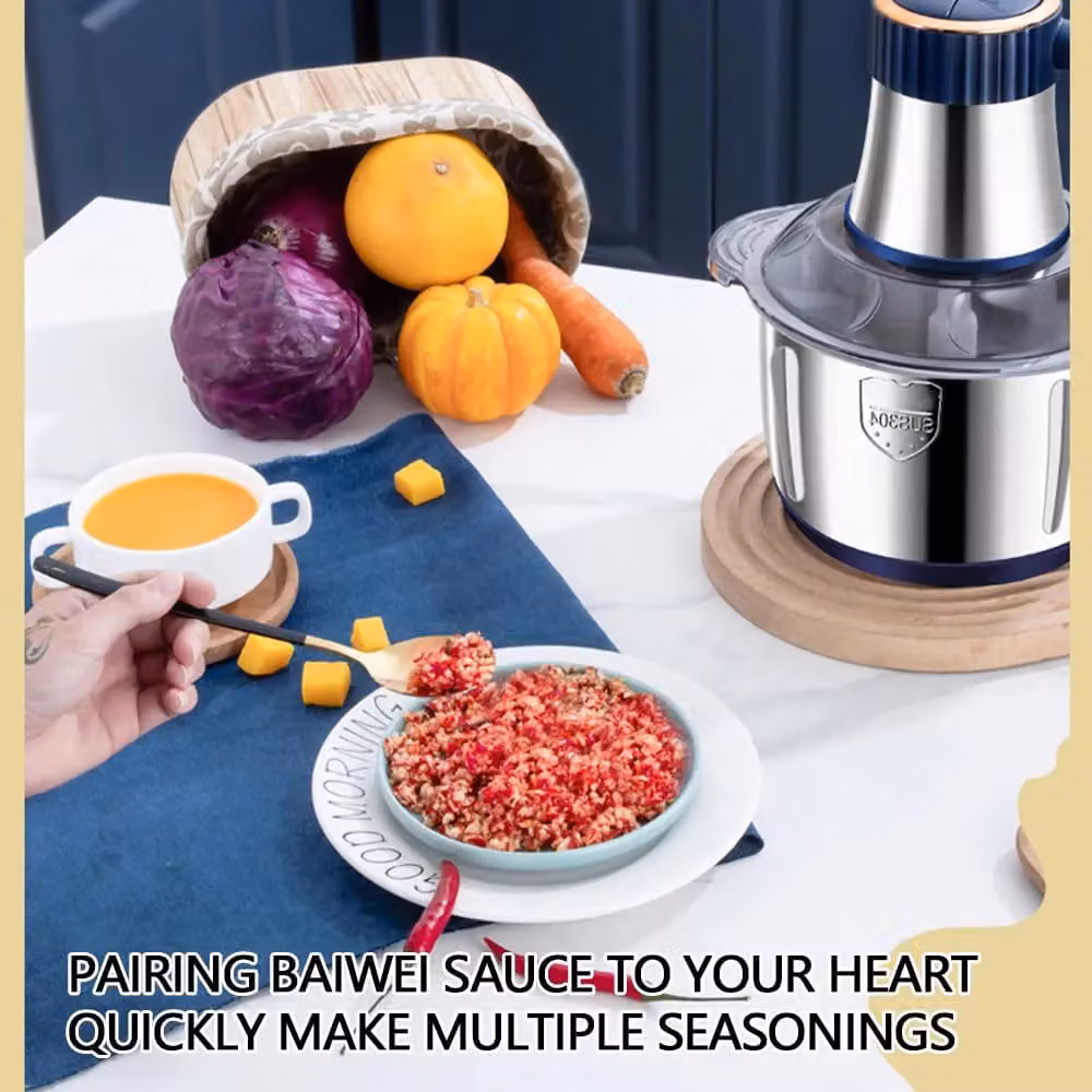 Hinsinc 500W Electric Meat Grinder, Mincer and Food Processor in Blue – 4
