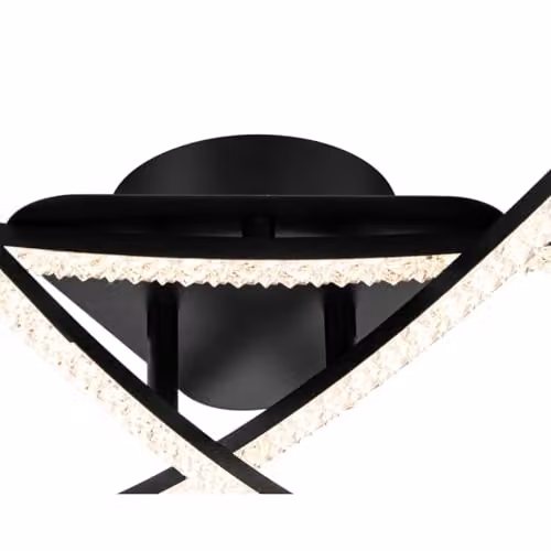 Cosylyte Samford Modern Beaded LED Ceiling Flush Light, Matt Black, W: 57 cm, D: 50 cm, H: 10 cm – 3